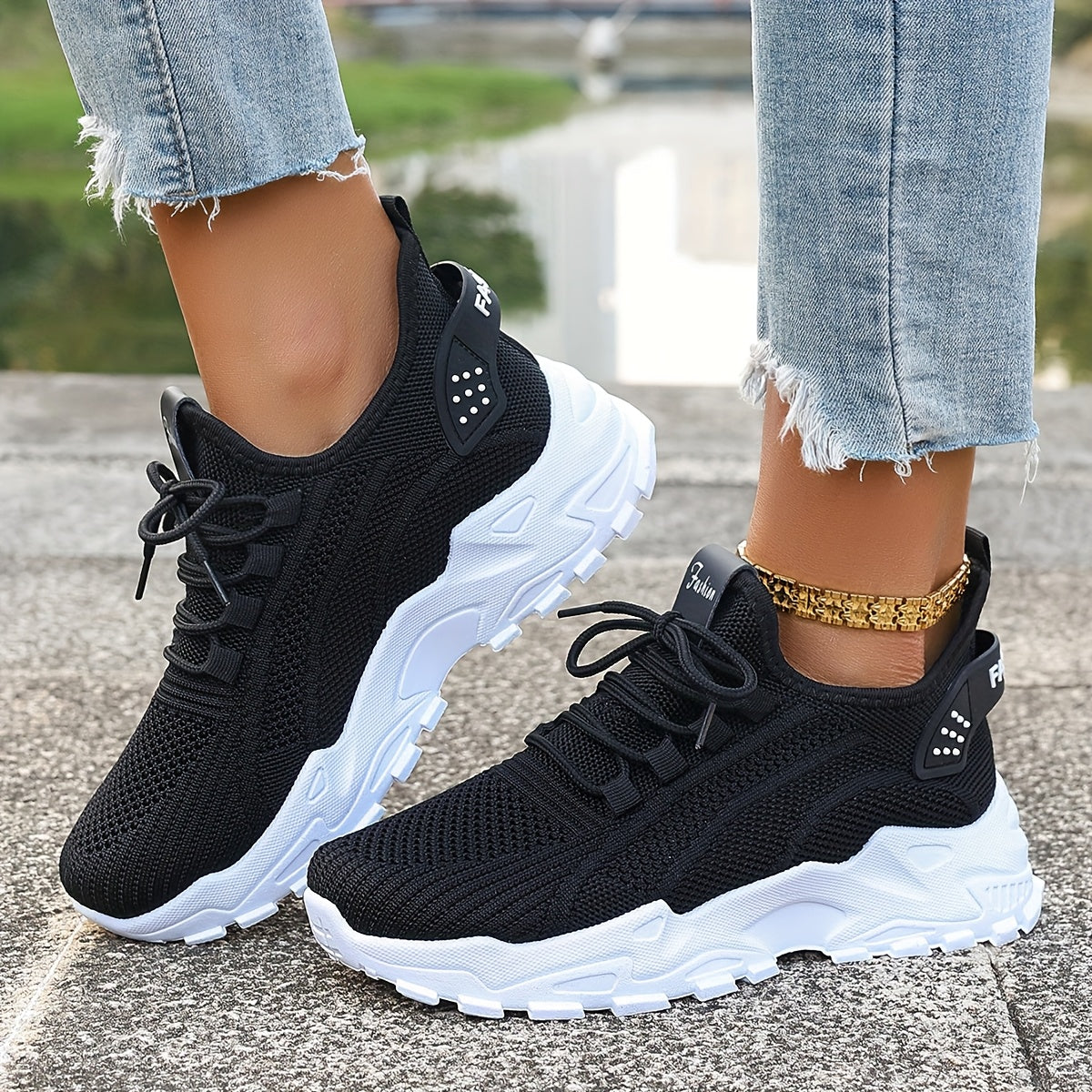 VividStride™ Luxe Knit Power Sneakers