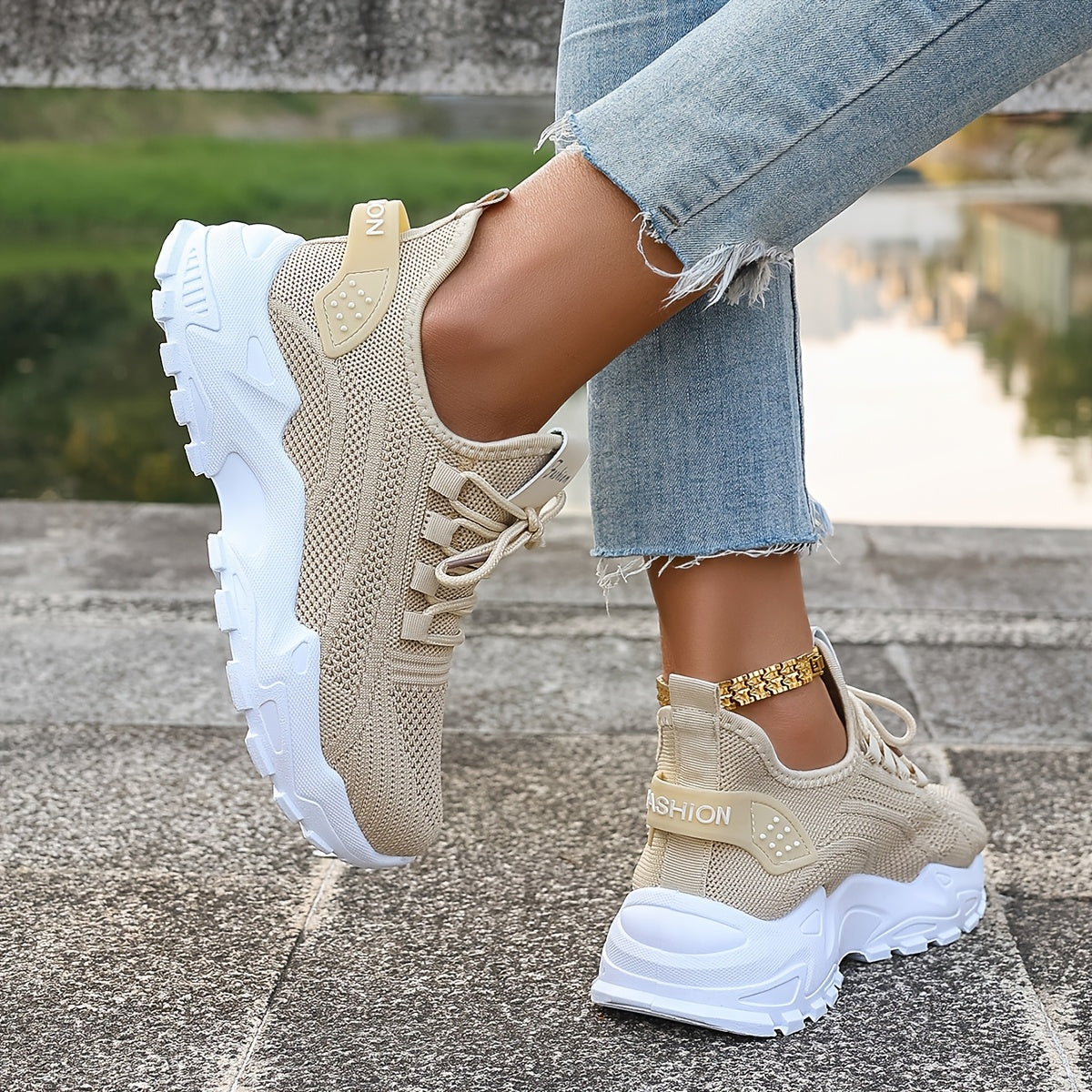 VividStride™ Luxe Knit Power Sneakers