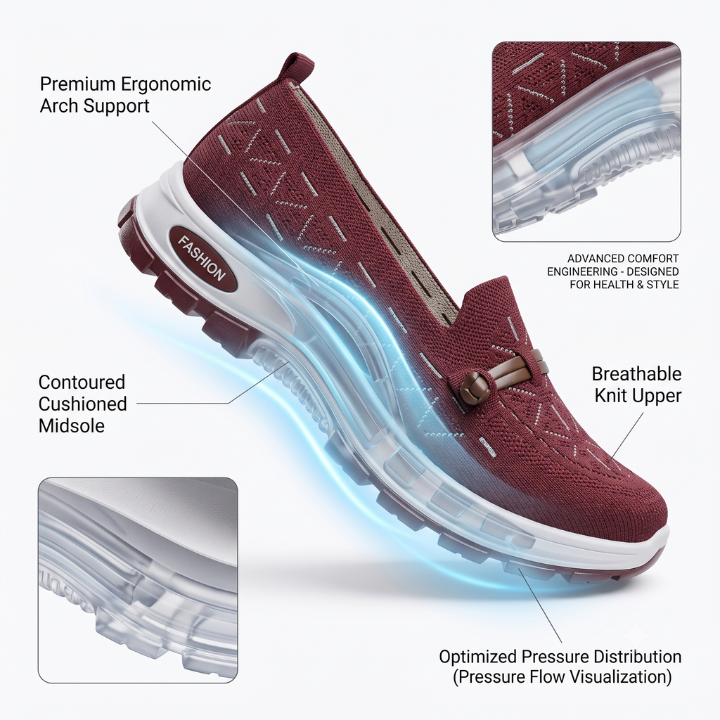 OrthoCloud™ Ergonomic Mesh Moc-Sneaker