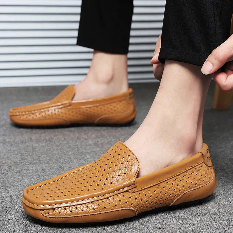 Vellorio Men's Breathable Leather Loafers