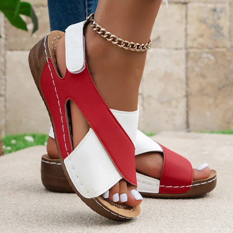 Amalfi Two-Tone Cross-Strap Sandal