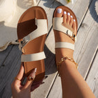 Aura - Metallic-Accent Slide Sandal