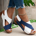 Amalfi Two-Tone Cross-Strap Sandal