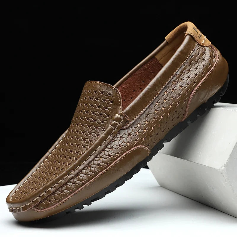 Vellorio Men's Breathable Leather Loafers