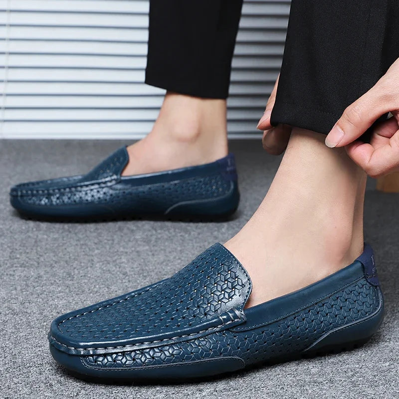 Vellorio Men's Breathable Leather Loafers