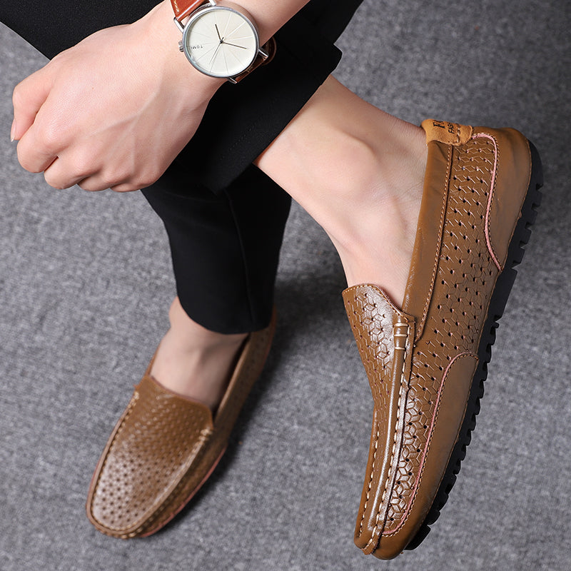 Vellorio Men's Breathable Leather Loafers