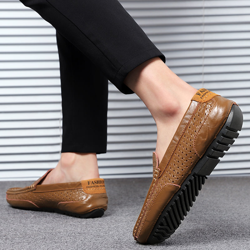 Vellorio Men's Breathable Leather Loafers