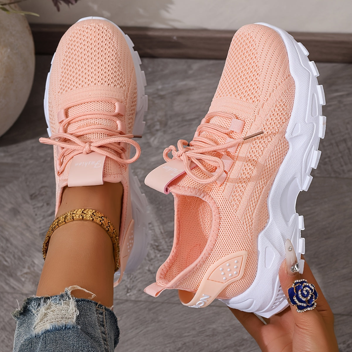 VividStride™ Luxe Knit Power Sneakers