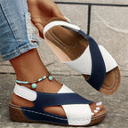 Amalfi Two-Tone Cross-Strap Sandal